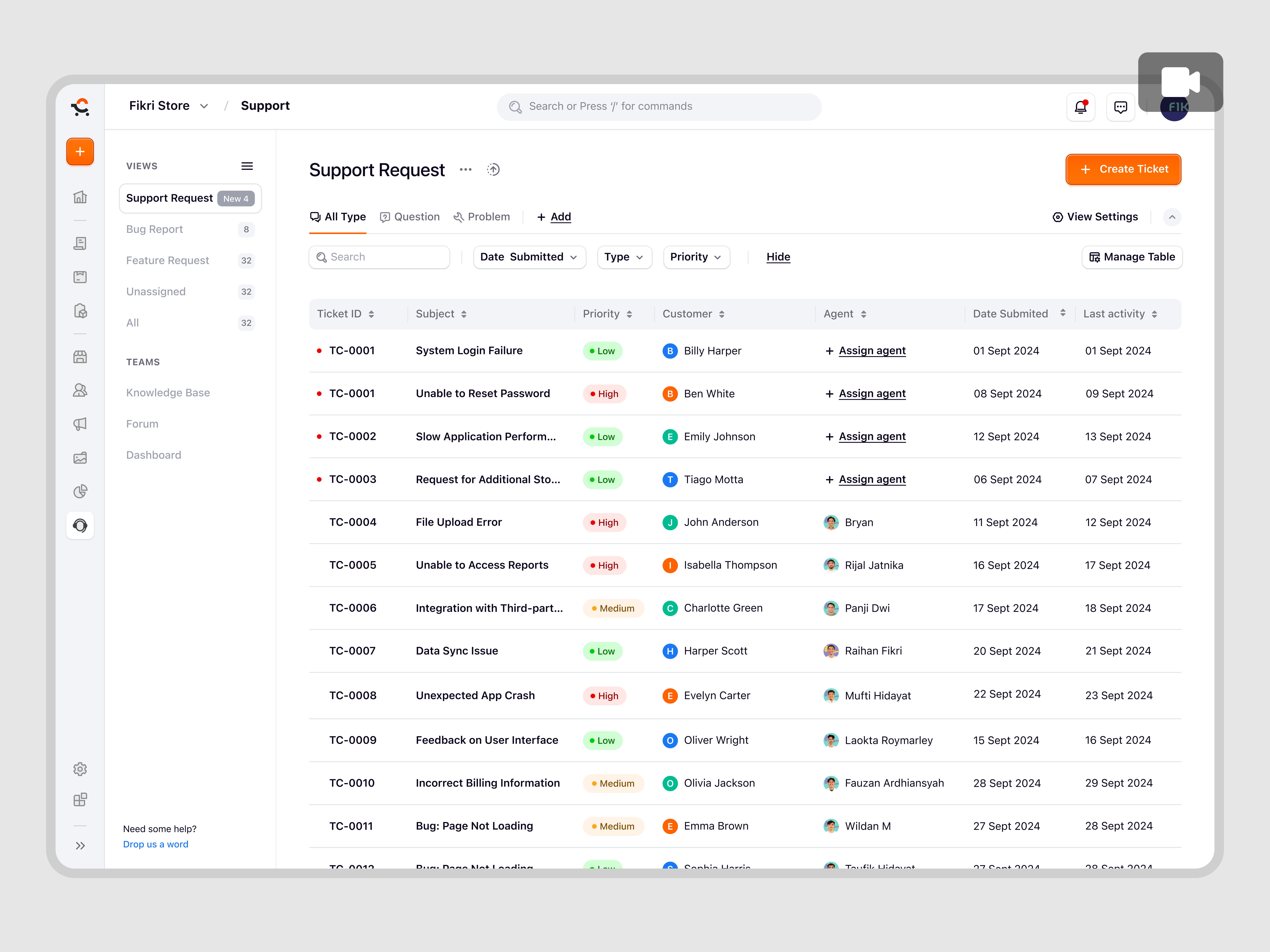 Ecomiq — Customer & Ticket Management for SaaS E-Commerce animation crm customer service customer support e commerce inbox marketplace messaging online store order management product design saas saas design site builder ticket management ui ux web app web builder web design