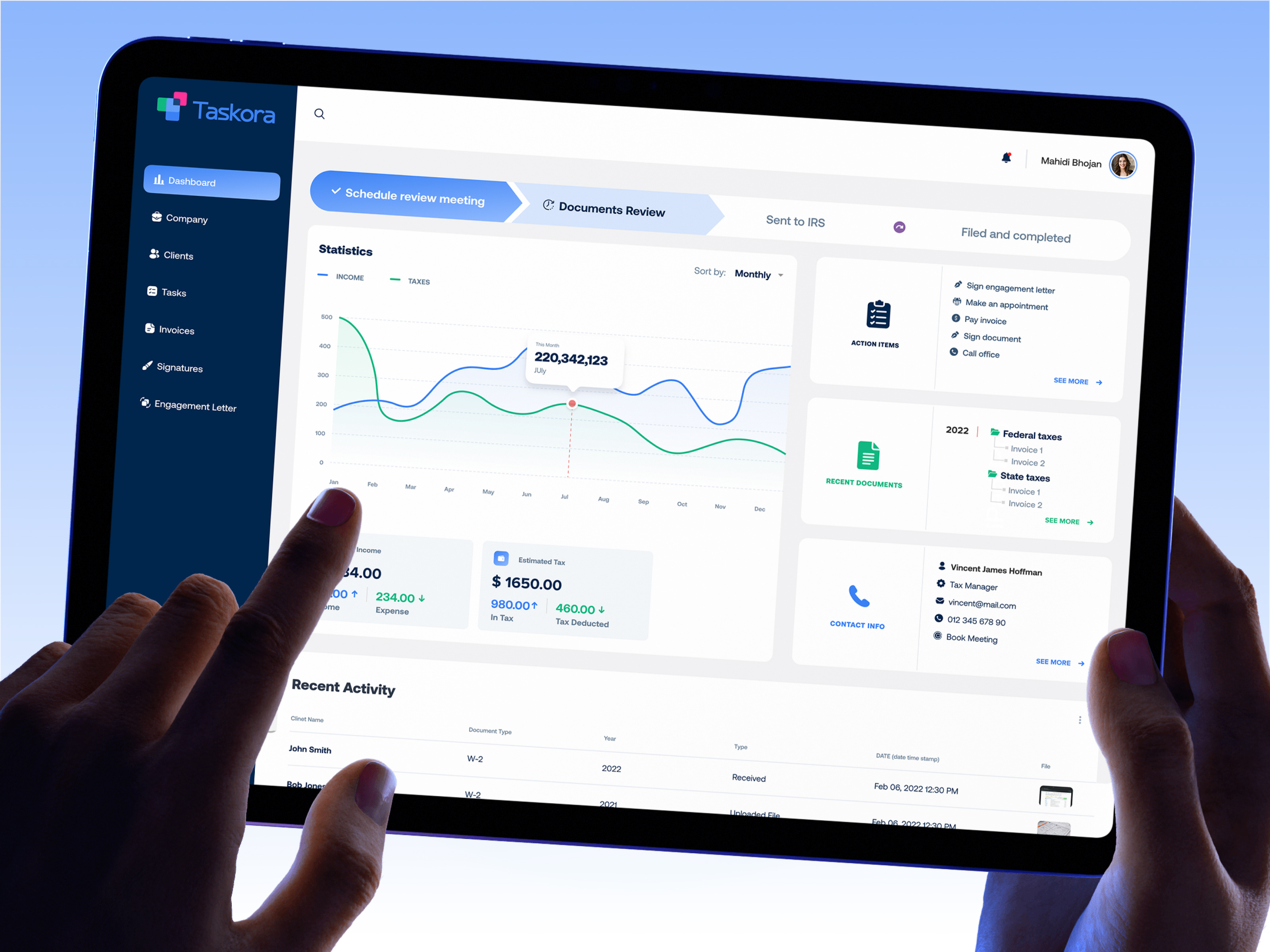 Example of Web Application & Saa S Dashboard | UI/UX