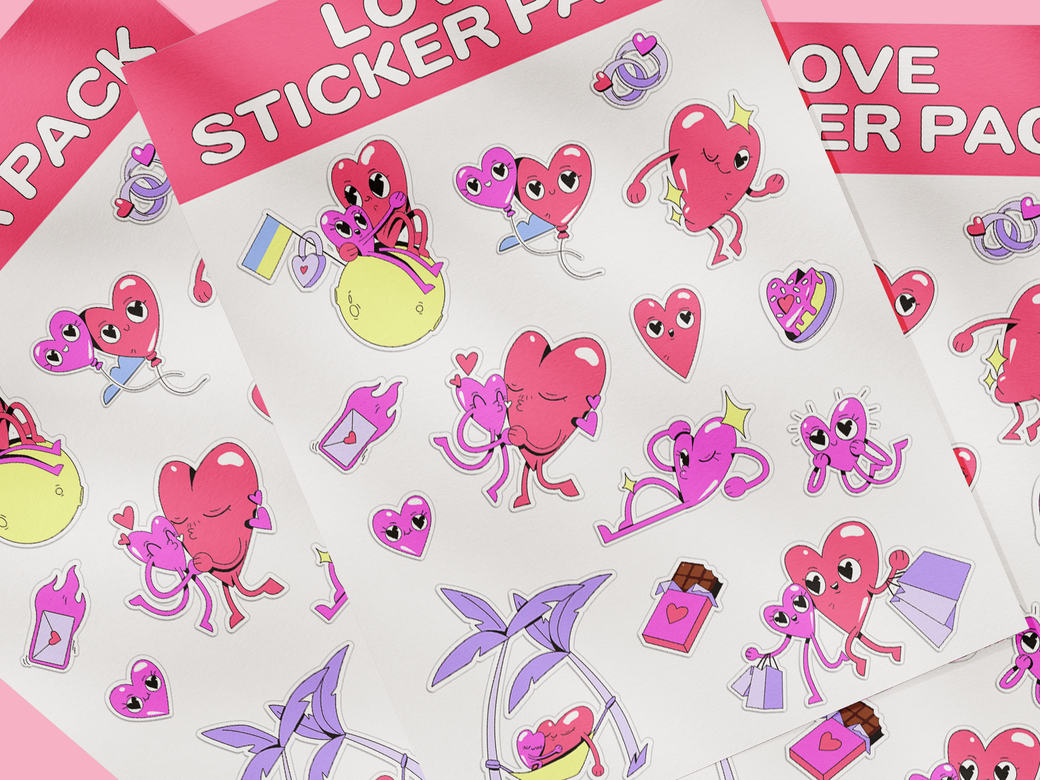 Kawaii Valentine's Day Sticker Bundle