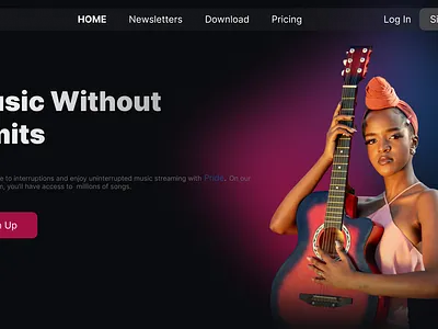A Music Streaming Website UI Called 'PRIDE' botanical clean ui music app music dashboard music streaming uiux design