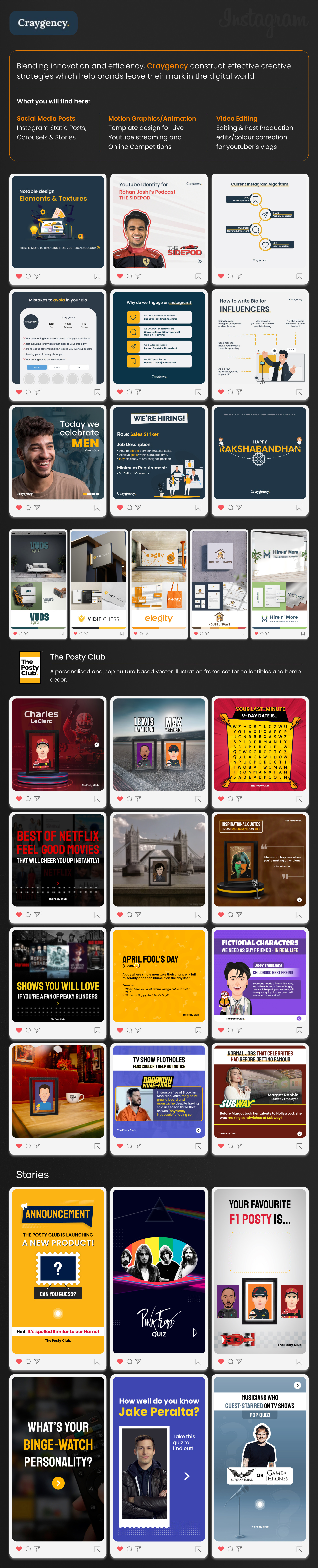 Craygency - Social Media & Product Marketing Collaterals design