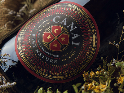 Canai branding campagne label design graphic design label design sparkling wine sparkling wine label