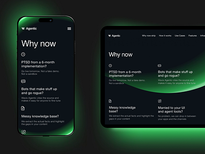 AI Product Landing UI - Features Block with custom icons