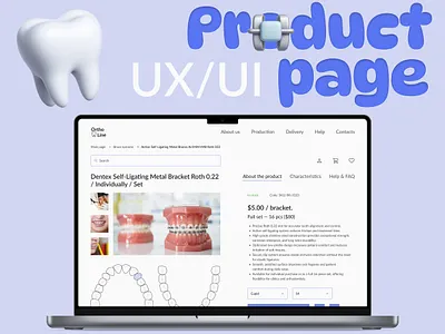 OrthoLine — Product page ui