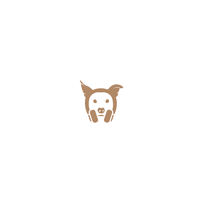 Music Dog animal design dog logo modern music simple