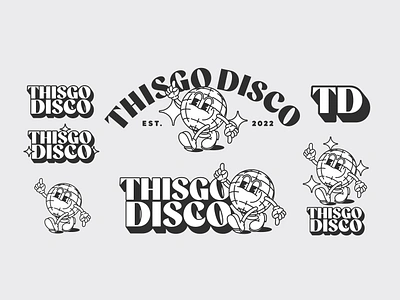 Thisgo Disco Logo Suite brand design branding character character design identity identity design illustrated branding illustration logo logo design logo pack logo suite logodesign logopack logosuite mascot primary logo retro retro logo secondary logo