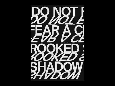 A CROOKED SHADOW Poster 2d adobe artwork design graphic graphic design graphics illustrator minimal photoshop portfolio poster poster design posters print text type typographic typography visual