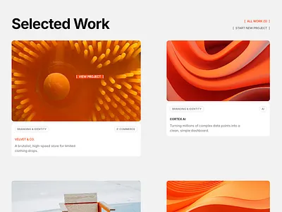 PHONI — Selected Work agency framer free landing page our work portfolio selected work studio template ui website