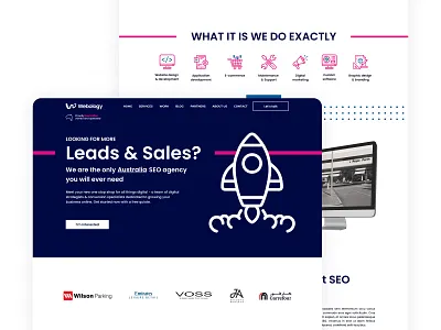 Webology - SEO Digital Marketing Agency Website b2b branding content strategy conversion dark mode dashboard digital marketing interaction landing page marketing agency minimalism saas seo space typography ux ui webflow website design