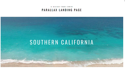 Parallax Landing Page by ErWin animation css design graphic design landing page parallax typography ui web development