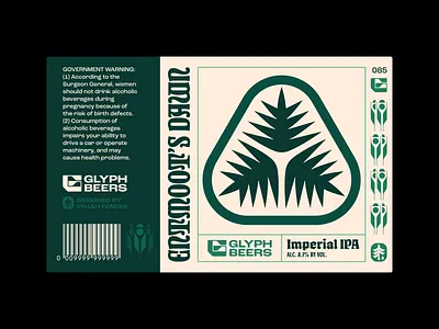 Glyph Beer 85 agriculture arbor beer beer label entmoot forest forestry green icon label design logo lotr medieval nature packaging pine seed seedling symbol trees