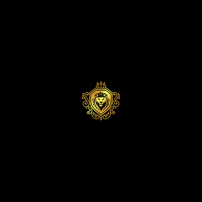 Golden King animal classic design golden lion logo luxury
