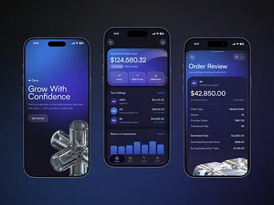 Investment App Concept 3d app design dynamicisland fintech investmentapp minimaldesign modernui premiumdesign stockapp ui ui design ui ux user interface