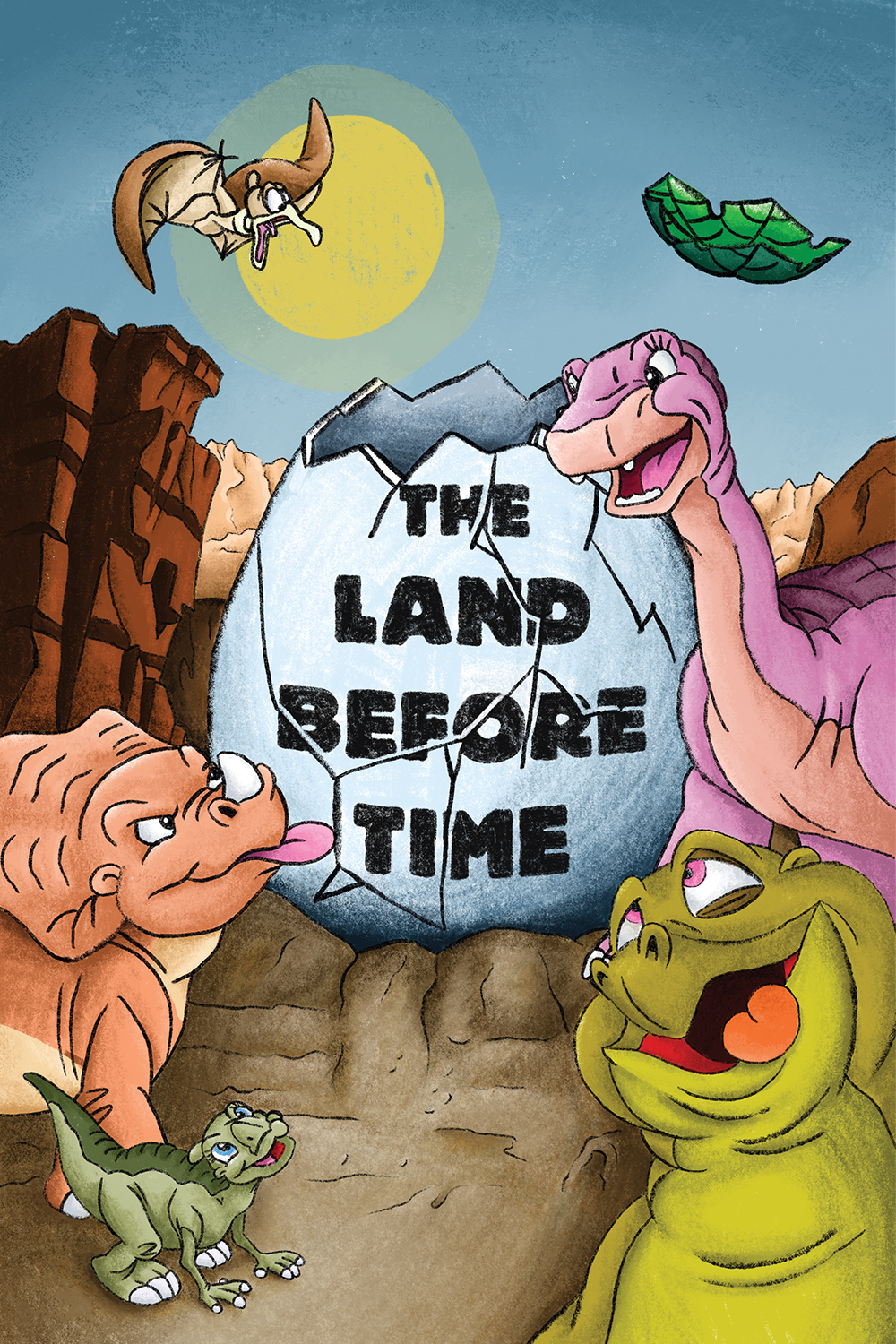 The Land Before Time bigger picture show dinosaurs poster the land before time