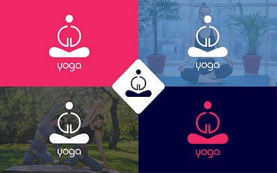 Yoga Logo banner design branding brochure design flyer graphic design illustration logo logo design minimalist ui vector