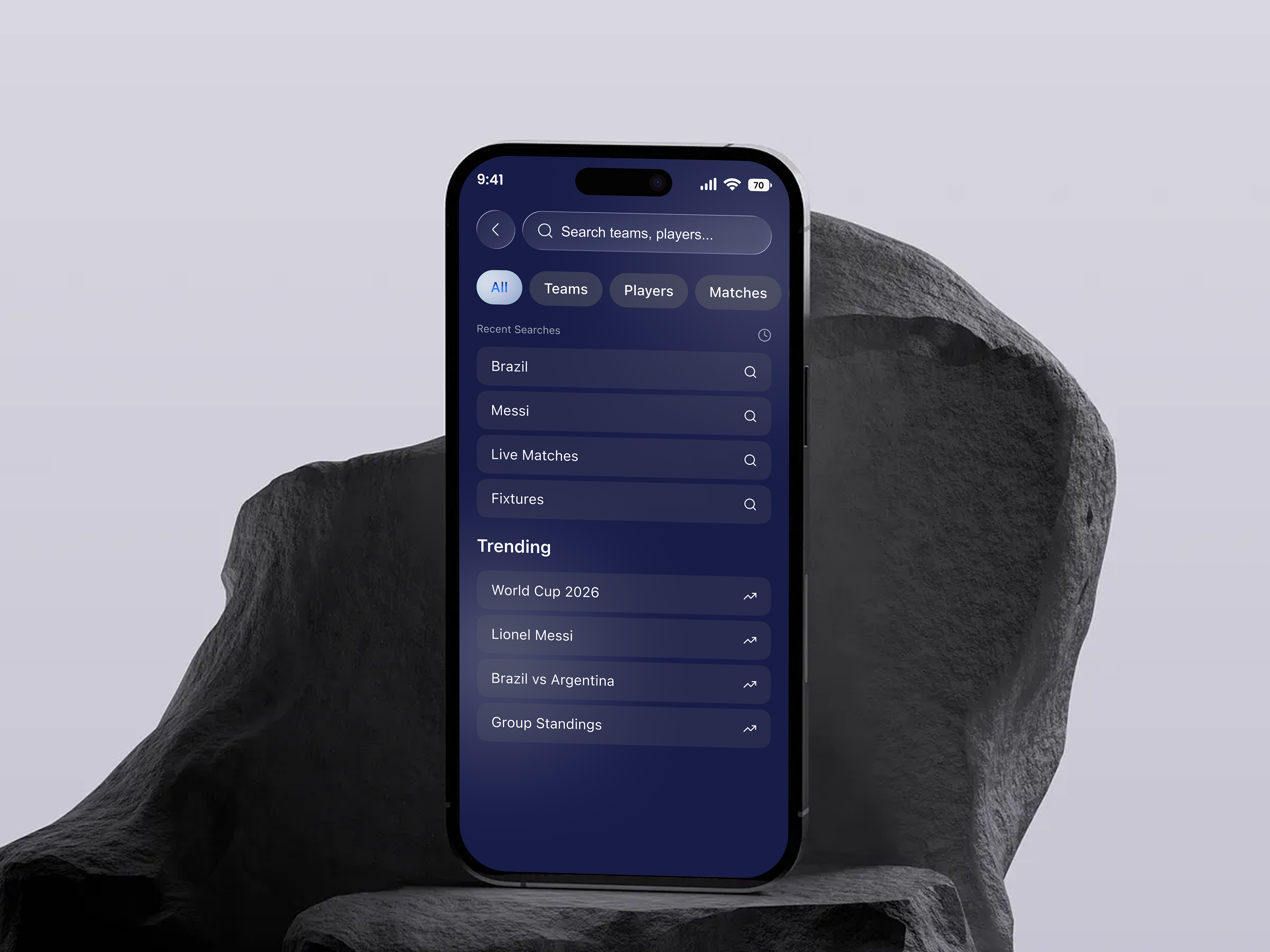 Football Search Experience UI