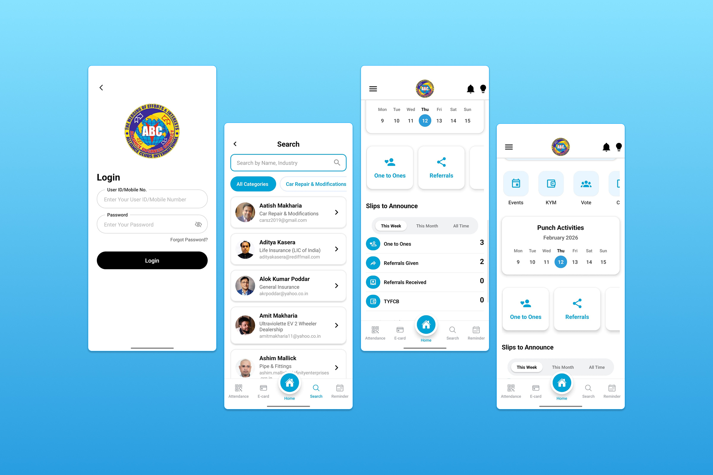 Example of Mobile App Design With 10 Screens