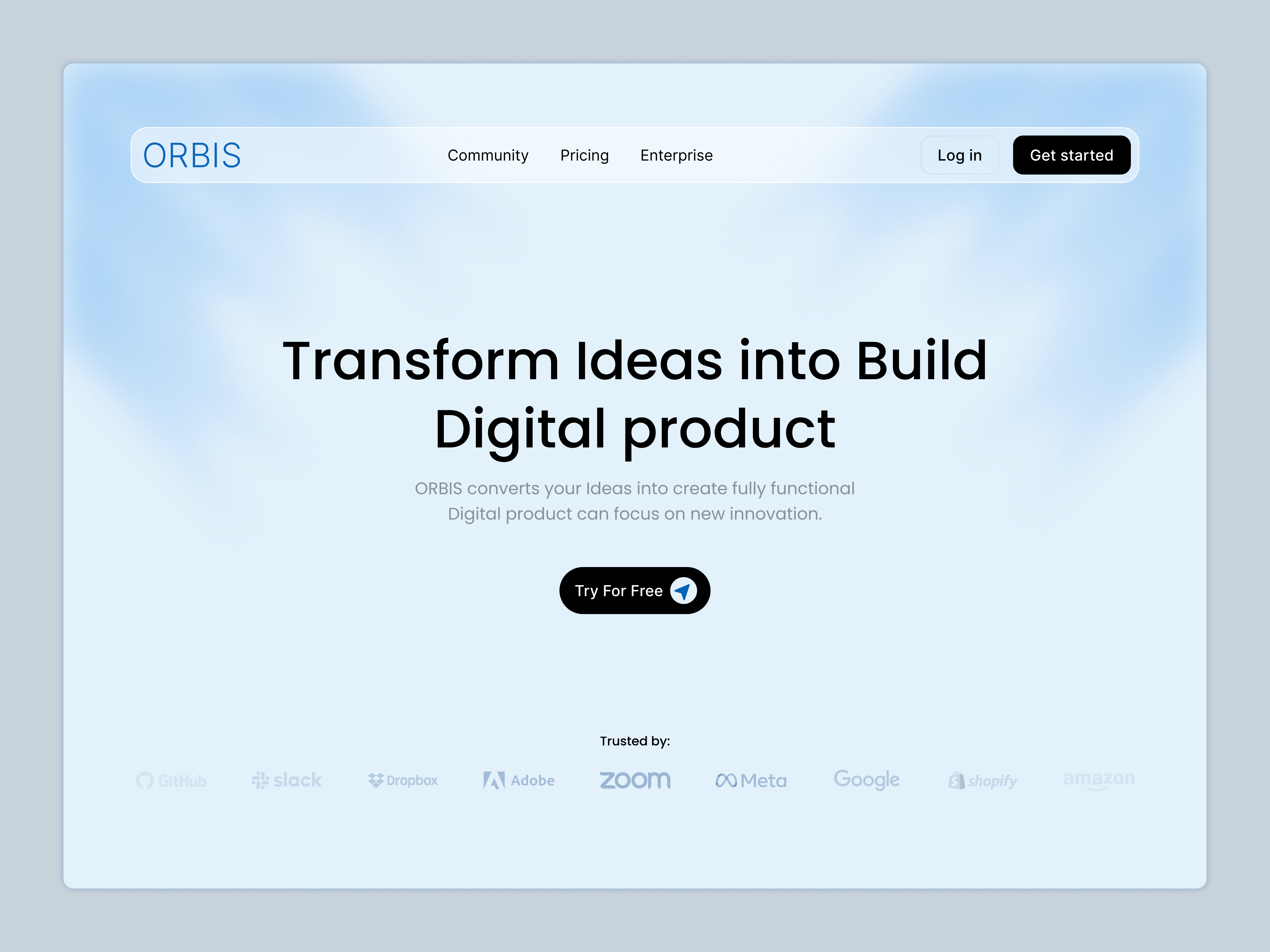 Digital Product Builder Website Hero UI Design ai product ai website branding figma hero section landing page minimal ui modern website product design startup website tech website ui ui design web design