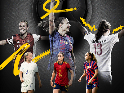 The Best | Women's Player design digital art football graphic design half tone illustration photoshop poster soccer social media sports women football