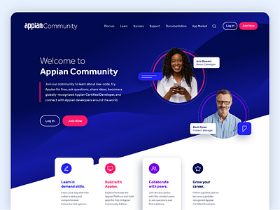 Developer Community Rebrand Ideation community web design