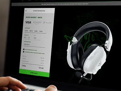 Gaming Credit Card Checkout Form branding checkout form credit card daily challenge freelance gaming headphones razer sanford ui user experience user interface uxr volusia county xbox