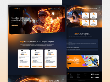 Internet services page