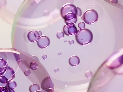 Purple Bubbles 3d animation motion graphics