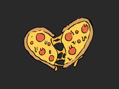One True Love illustration pizza
