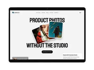 Website design for a startup - Hero exploration ai aitool figma framer hero image imagegeneration nocode startup ux website websitedesign
