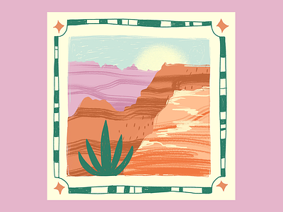 Grand Canyon arizona canyon clifs desert grand canyon illustration procreate