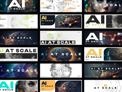 AI Infrastructure Alliance - AI at Scale Summit ai art direction banners conference linkedin social technology