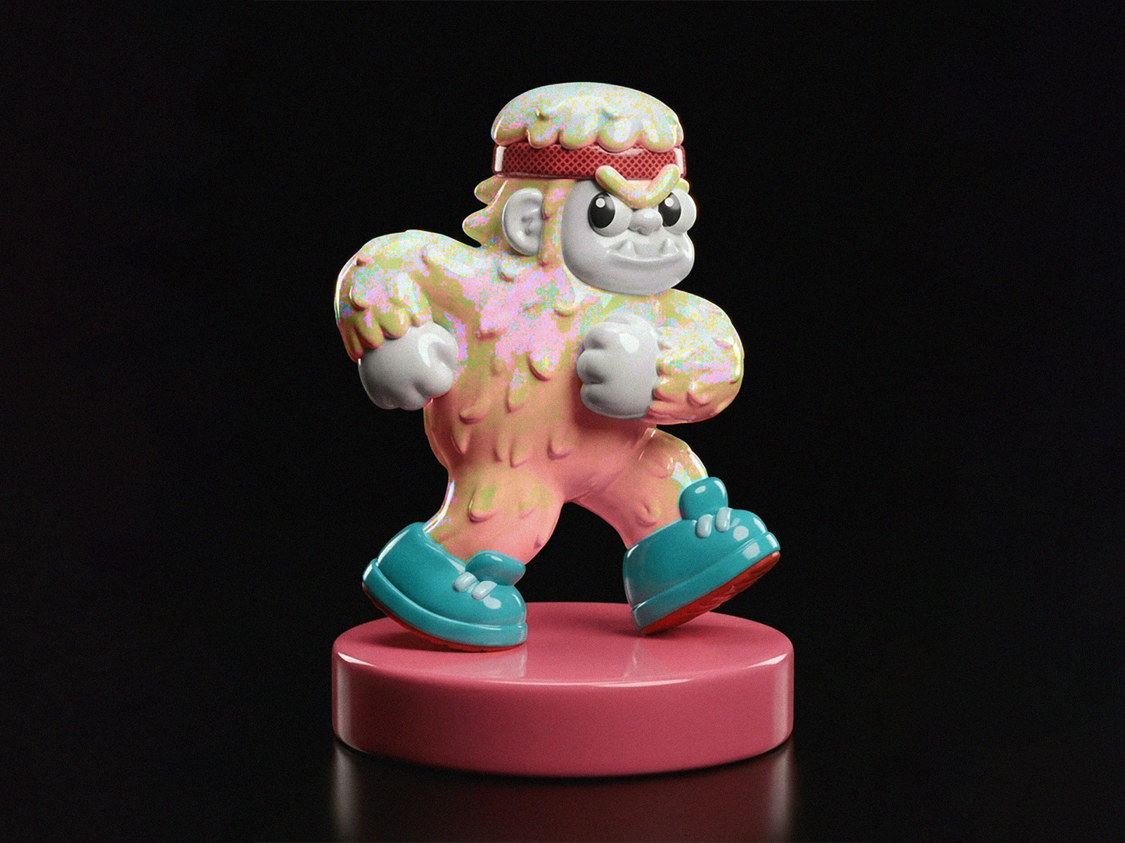 Vinyl toy Yeti Trail Runners