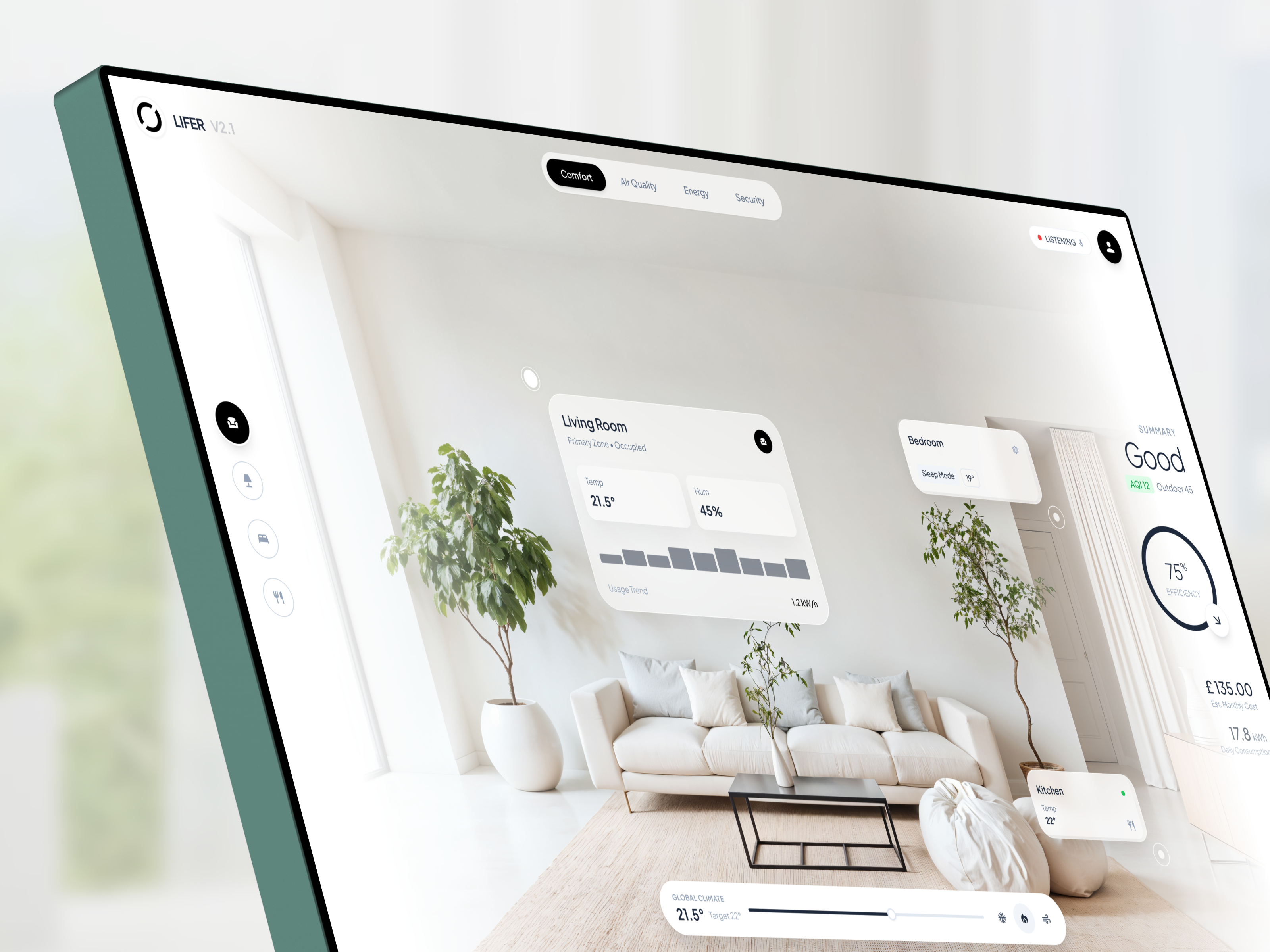Smart Home UI Concept design ui