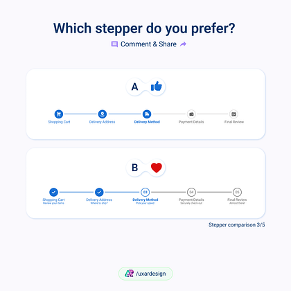 Stepper UX/UI design