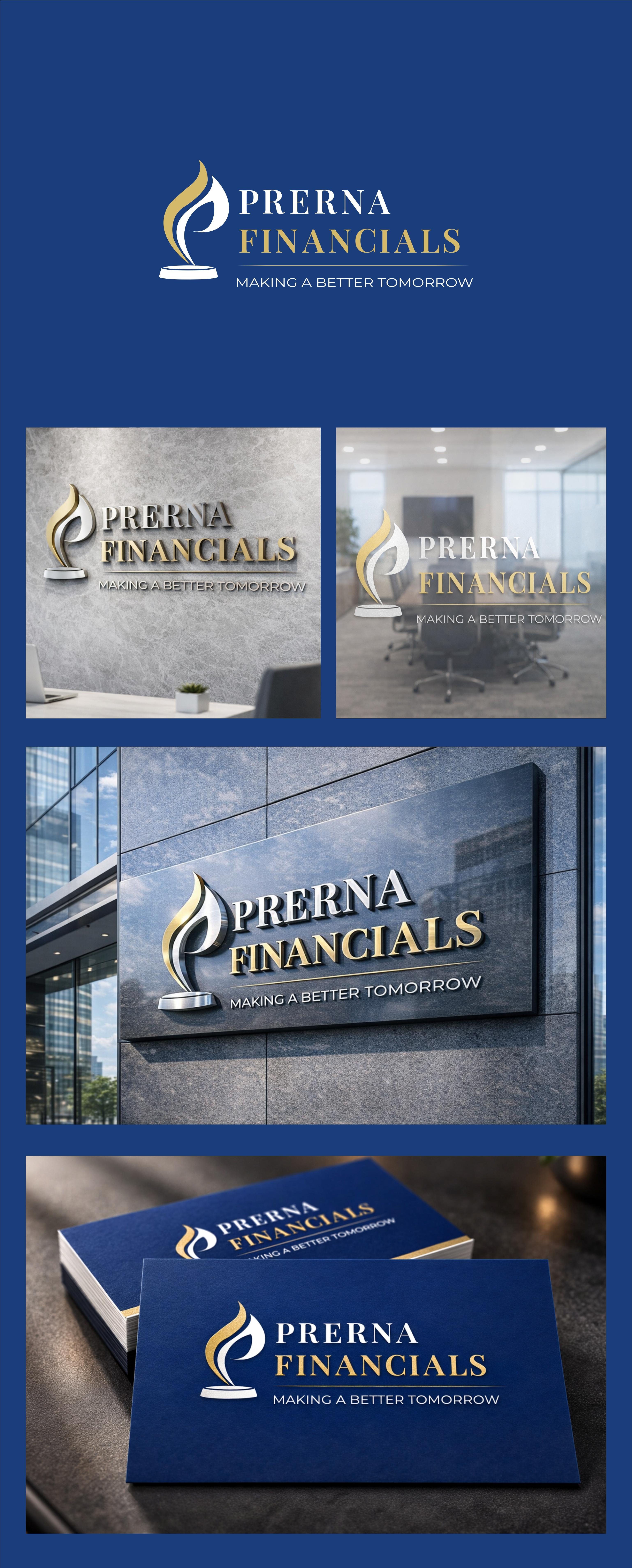 Prerna Financials – Premium Corporate Finance Logo Design abstract logo banking identity brand identity branding clean design corporate identity corporate logo finance logo financial branding financial services fintech branding investment branding logo design luxury logo minimal logo modern logo monogram logo premium branding vector logo wealth management