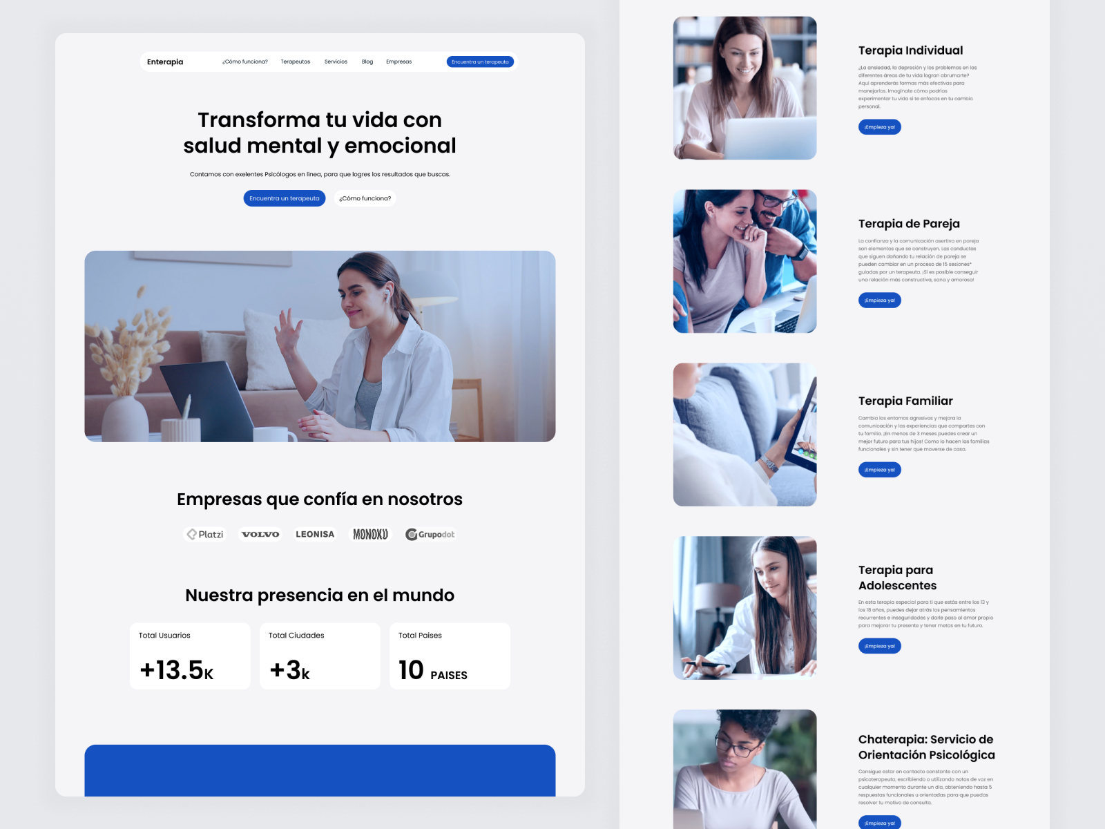 Enterapia UX/UI Design