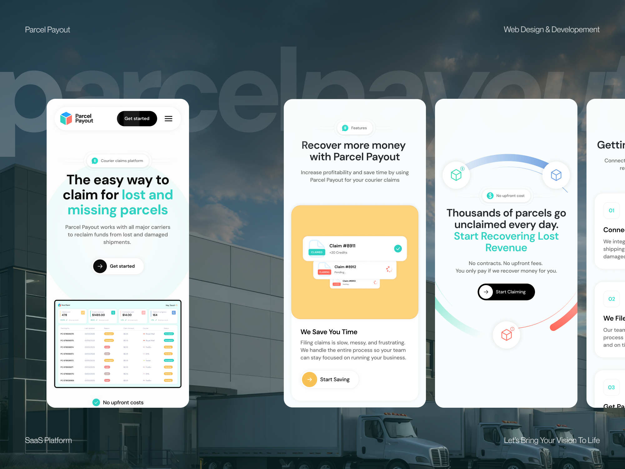Parcel Payout | FinTech SaaS Mobile UI