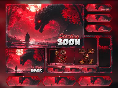 Crimson Dragon Animated Stream Overlay Pack | Twitch Overlay animated overlay dragon overlay dragon overlays dragon twitch dragon vtuber gaming overlay japan overlay japanese overlay japanese overlays kick overlay live stream overlay obs overlay overlay twitch samurai twitch stream overlay streaming graphics streamlabs overlay twitch dragon twitch overlay twitch overlays