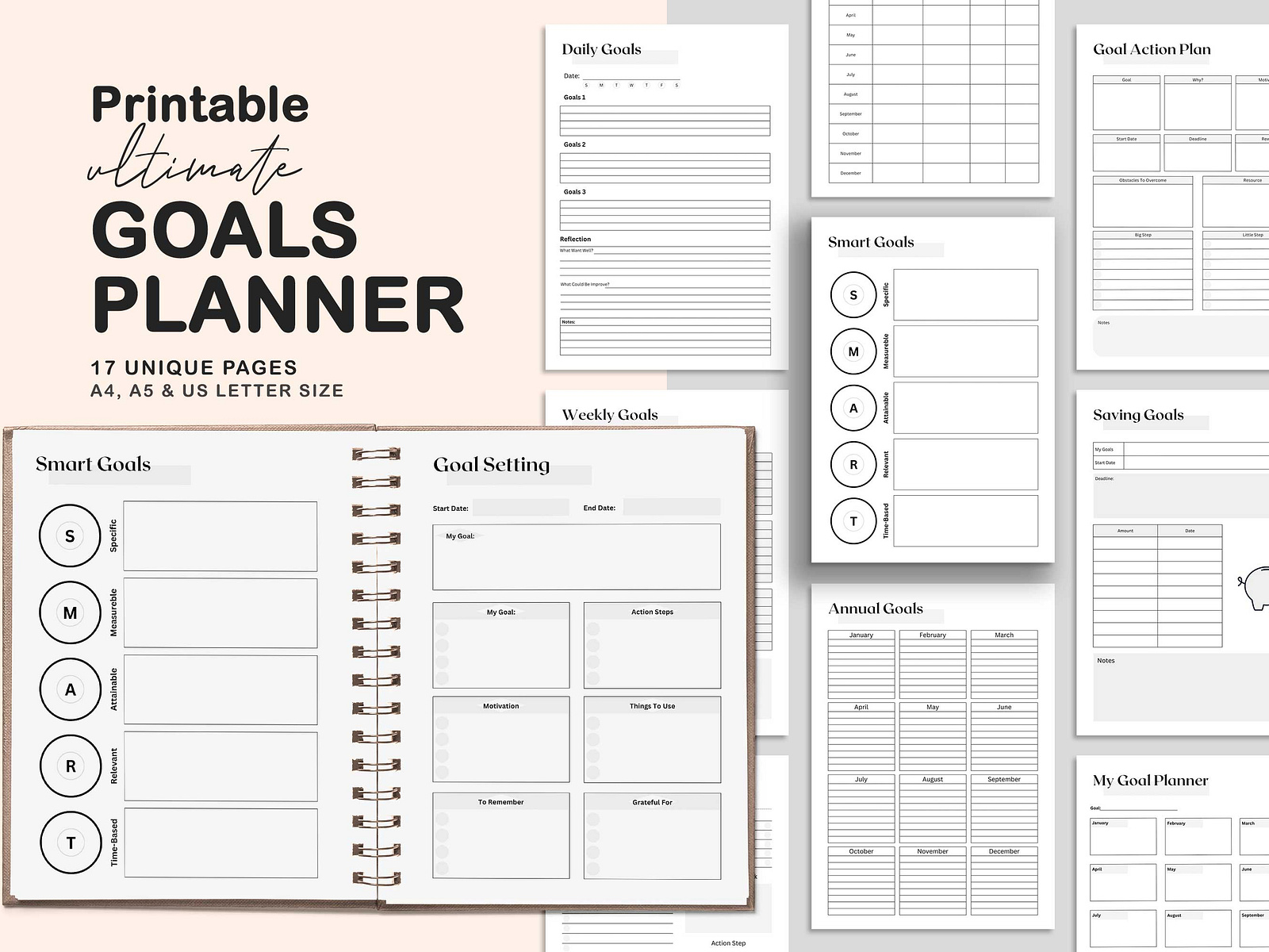 Printable Ultimate Goals Planner by MaxSimplify on Dribbble