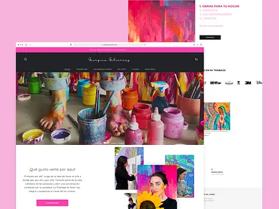 E-commerce Website Design — Pintando por Ahí arte e commerce uxui visual system web design