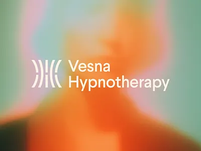 Vesna Hypnotherapy branding gradient health hypnotherapy hypnotist identity ketamine logo logomark medical minimal psychology retro therapy typography