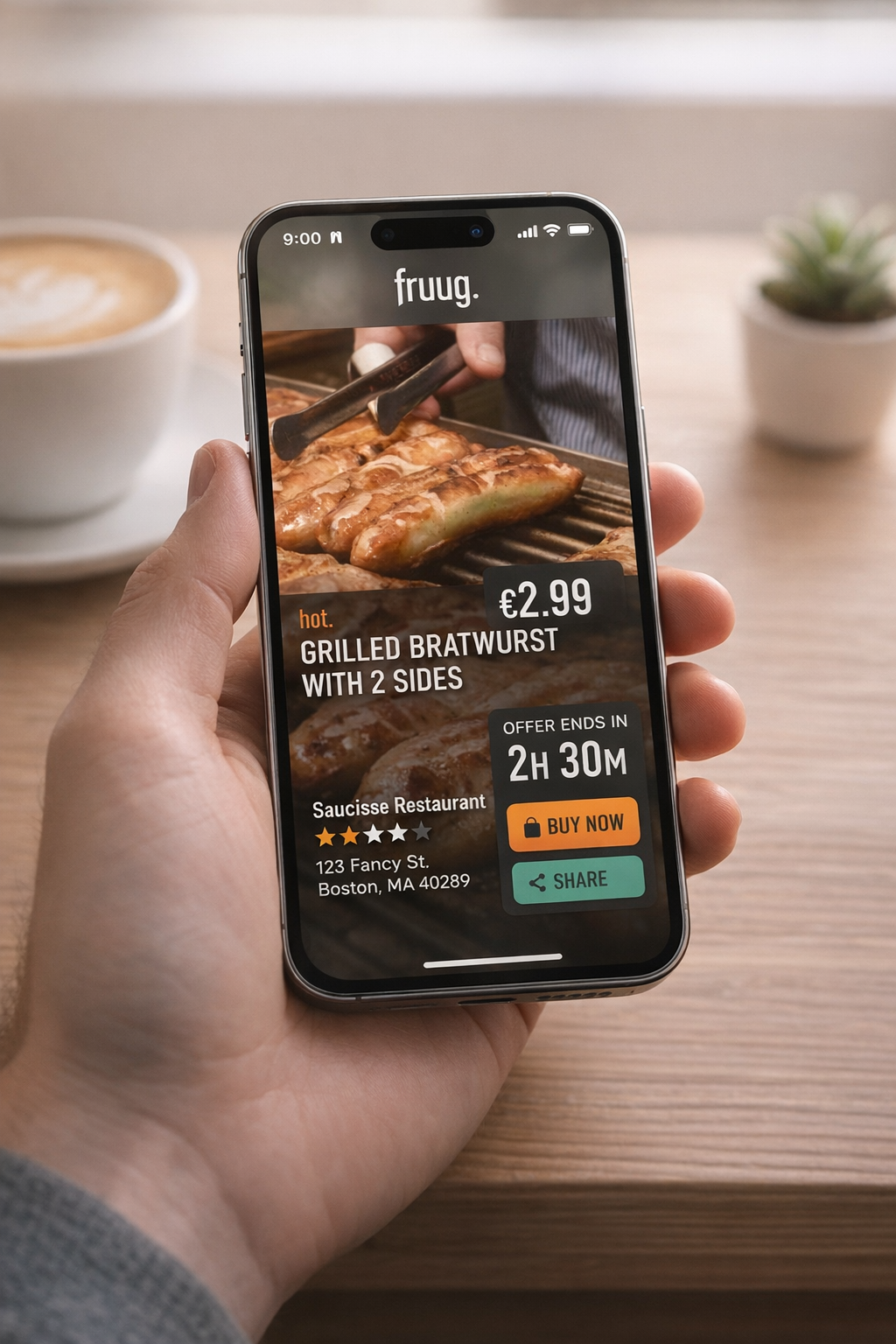 Before "too good to go" was a thing... food logo mobile mockup ui