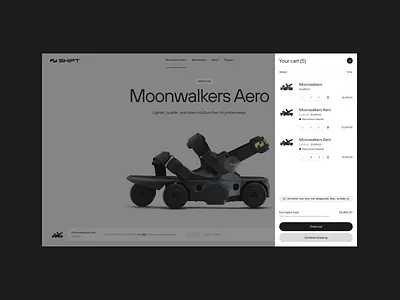 Shift Robotics • Website brand development brand identity brand platform creative agency creative direction creative strategy design agency ecommerce responsive design robotics ui design ux design website design