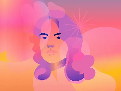 Gradient Portrait Test digital art gradient illustration illustrator noise visual graphic
