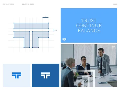 Tatra System — Consulting Logomark agency brand guideline branding clean consulting geometric hr identity logo logo grid logomark logotype mark minimal modern logo monogram raneu rian symbol t logo