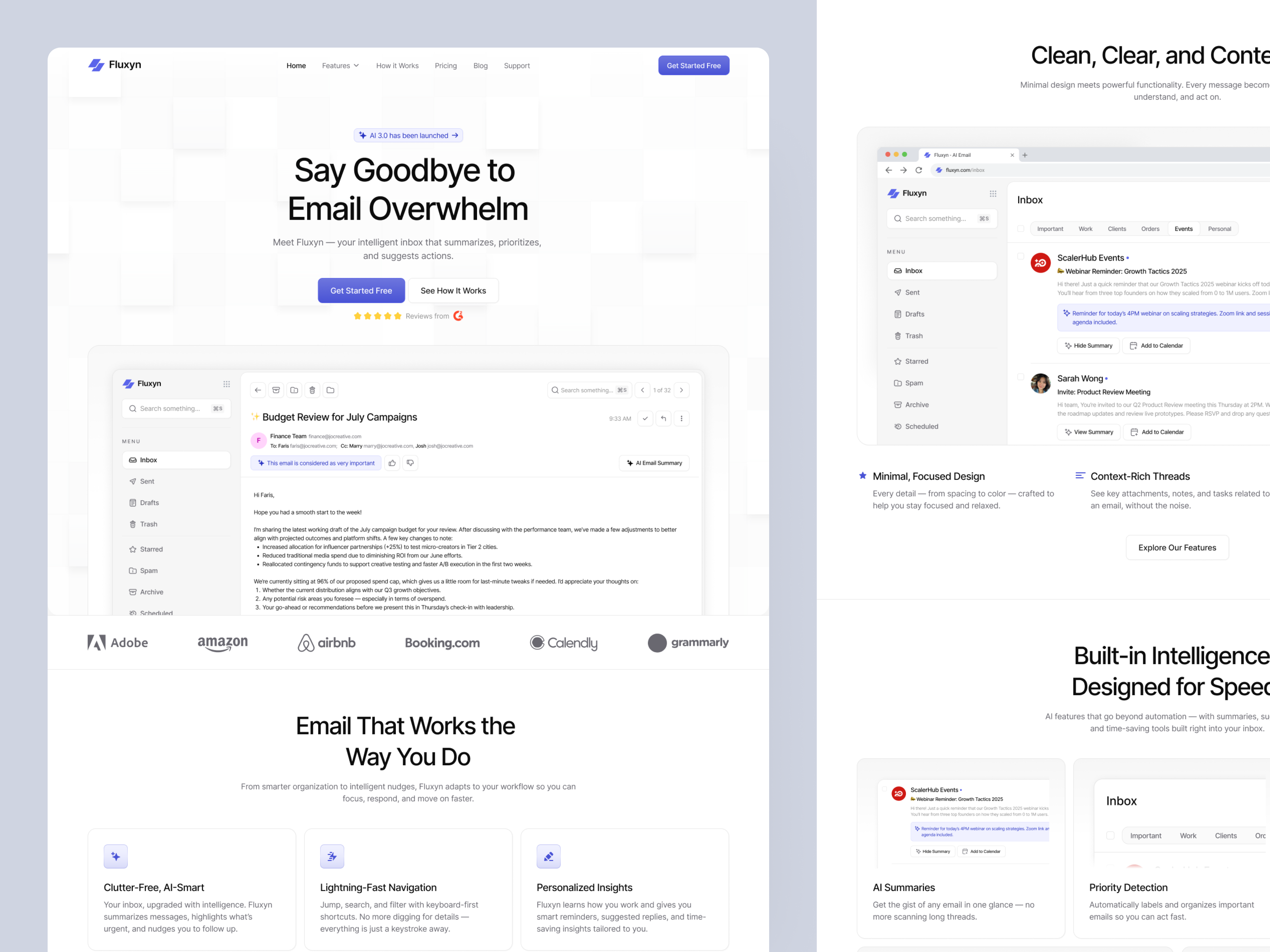AI Email Landing Page ai ai email ai email automation ai email landing page ai email website ai website business chatting communication community design email landingpage minimal modern saas ui ui design ux design website
