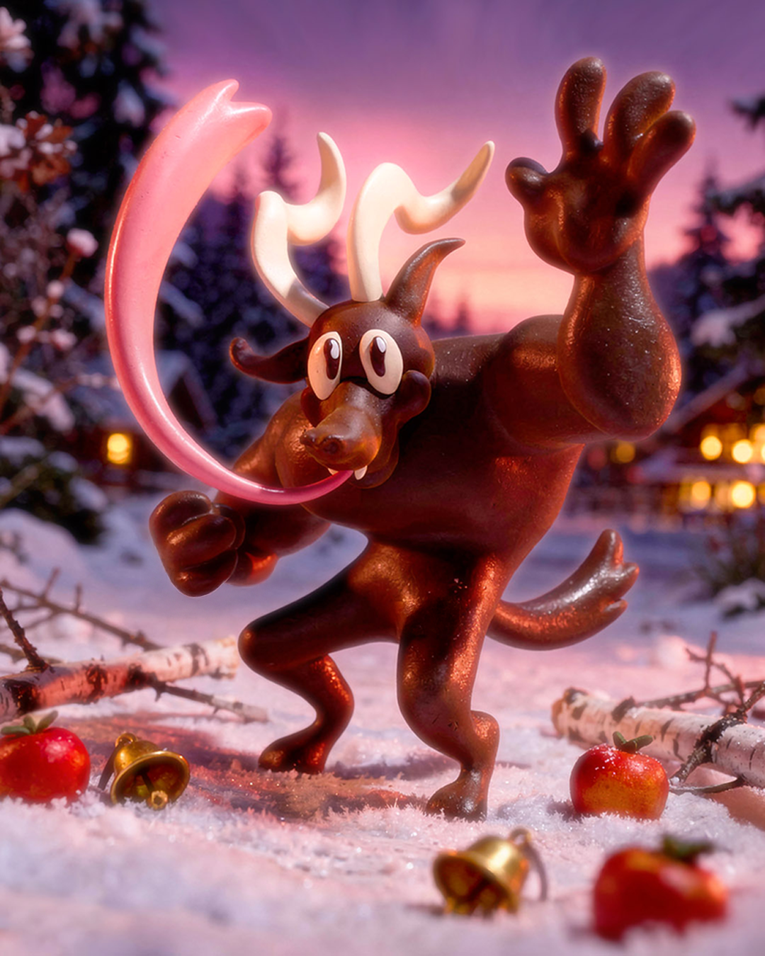 Krampus (The Realm Co.) 3d branding graphic design illustration