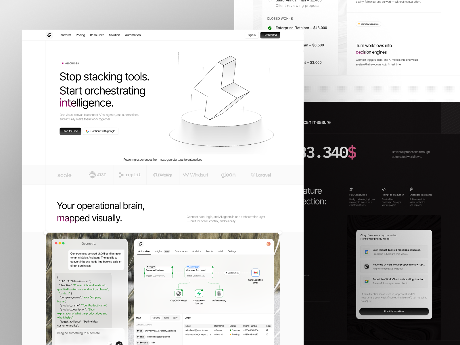 Geometriz - AI Agent Landing Page