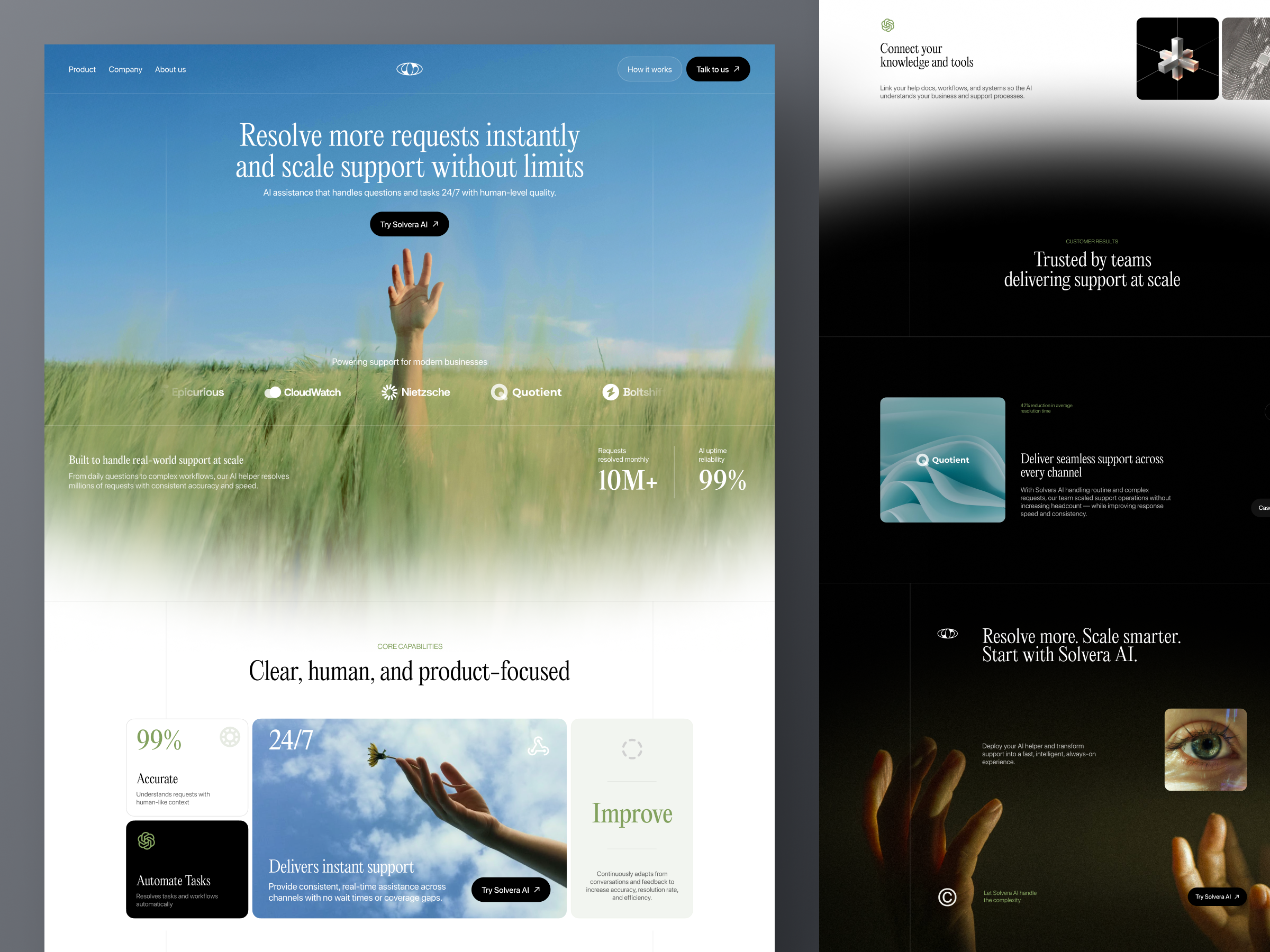 Example of Modern Explorative Website Design