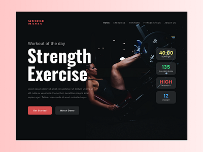 Daily UI 062 - Workout of the Day adobe xd app branding crossfit daily ui 062 dailyui design exercise figma fitness gym health ui ui design ux web design webpage website workout workout of the day